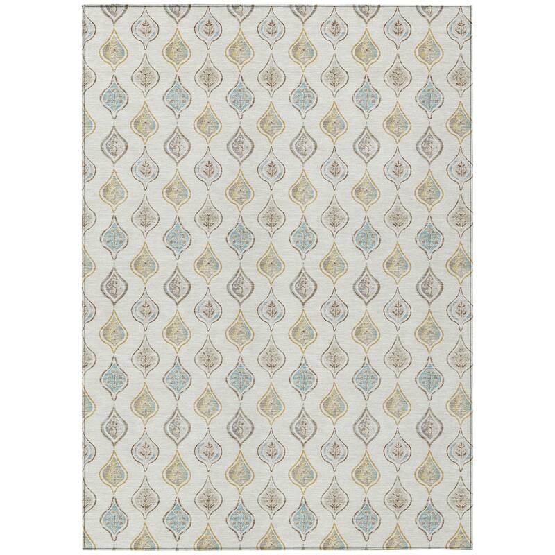 Machine Washable Indoor/ Outdoor Casual Greenwood Chantille Rug