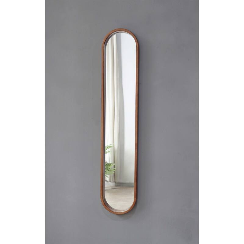 9.5x2x47.2" Rubber Frame Mirror with Elongated Oval Frame