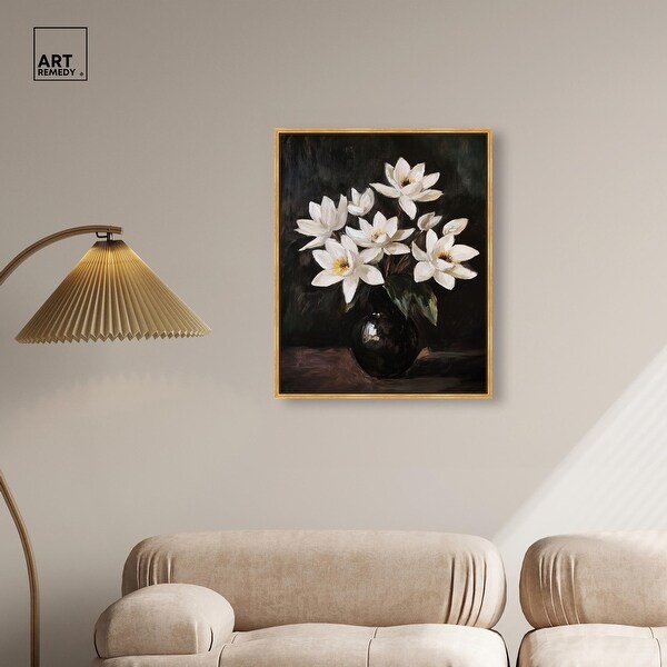 Chiaroscuro Flowers Canvas by Art Remedy - Bed Bath & Beyond