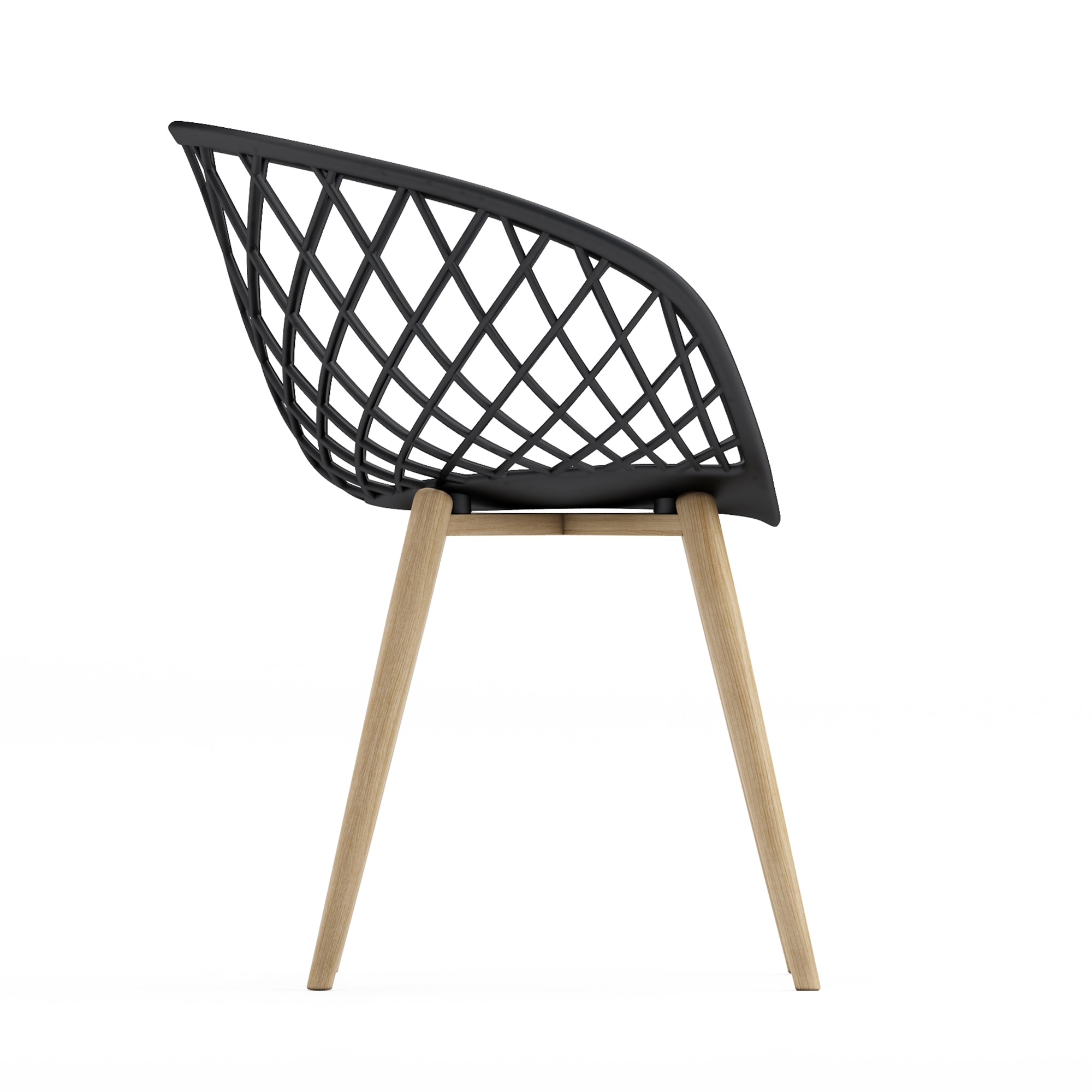 Kurv Set of 2 Indoor Outdoor Dining and Accent Chairs
