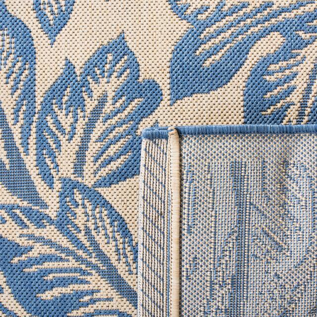 SAFAVIEH Courtyard Bettyjane Tropical Leaves Indoor/ Outdoor Area Rug