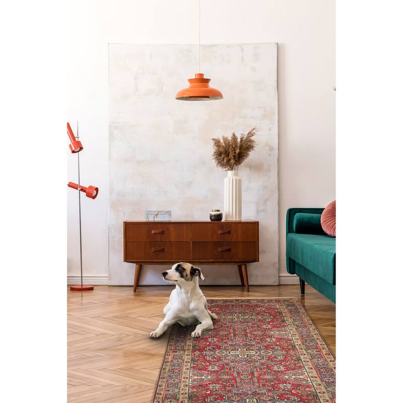 ECARPETGALLERY Hand-knotted Konya Anatolian Red Wool Rug - 5'0 x 12'6