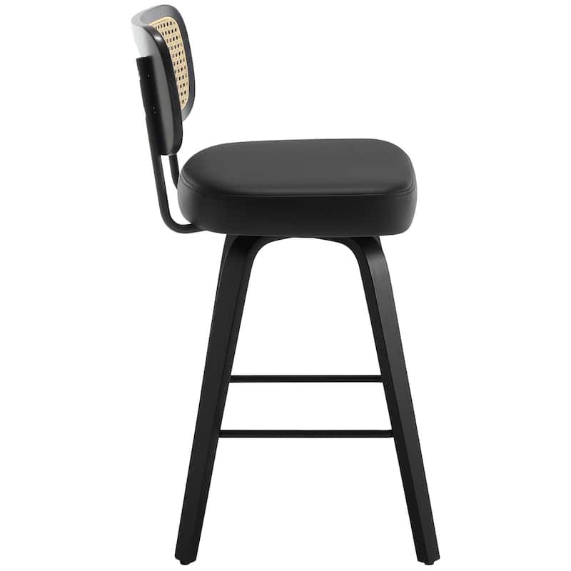 26"/29" Swivel Counter/Bar Stools with Black Bentwood Legs