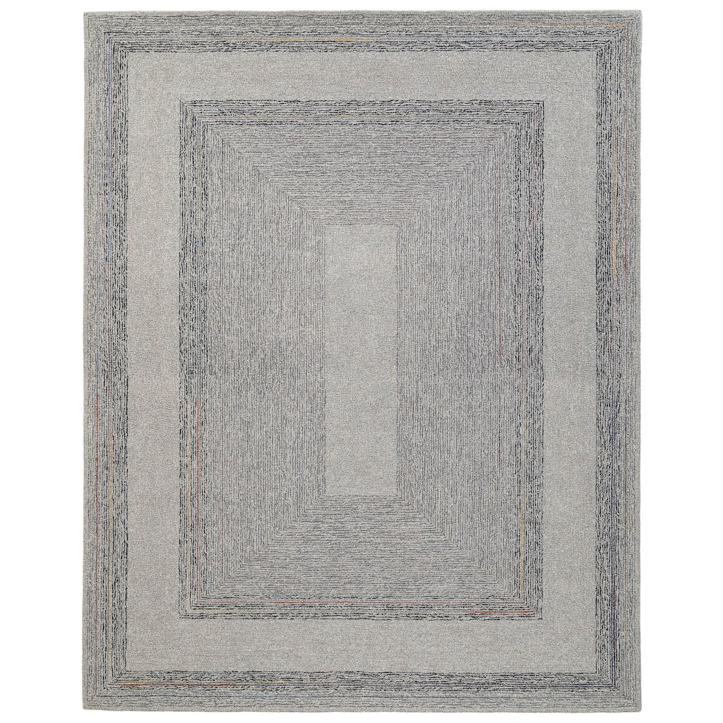Terra by Obeetee Jaipur Boxes Gray Rug
