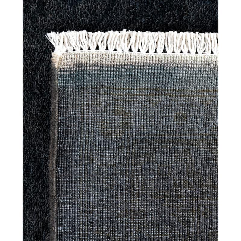Overdyed One-of-a-Kind Hand-Knotted Area Rug - Black - 8' 3" x 10' 1"
