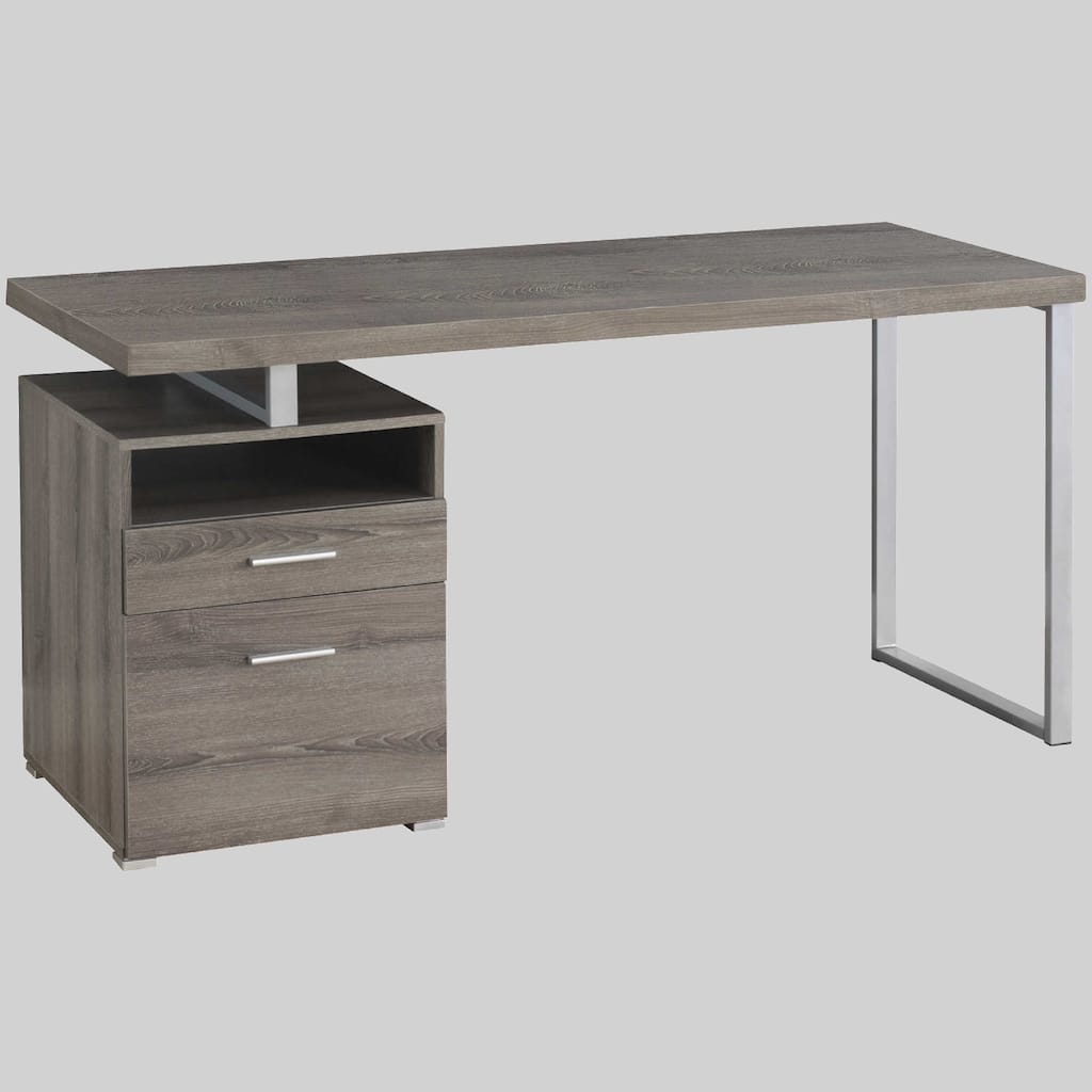 60" Modern Computer Desk for Home Office, Left or Right Configuration, Storage Drawers, Open Shelf for Work