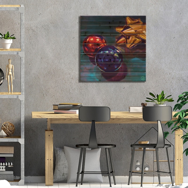 It's Beginning To Look A Lot Like Christmas Print On Wood by Very Berry - Multi-Color