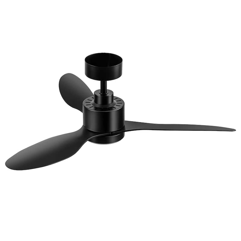 42 Inch LED Black/White Ceiling Fan with Lights Remote(3-Blade)