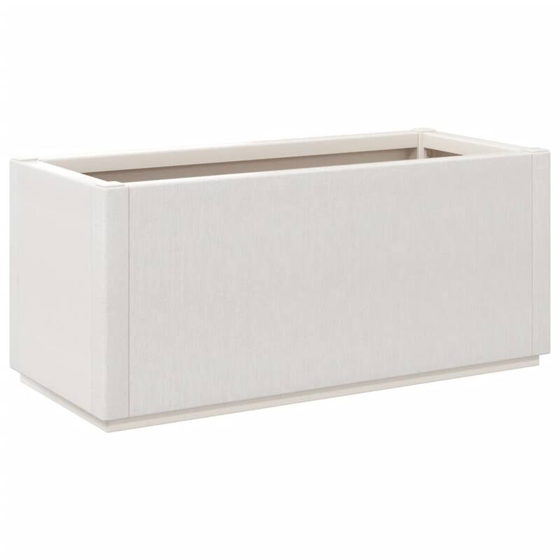 vidaXL Garden Planter White Polypropylene Medium Durable Planter - 14.2 x 31.5 x 13.8
