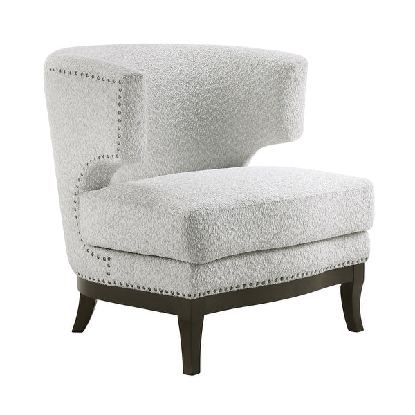 slide 2 of 10, Mantello Boucle Accent Chair Grey