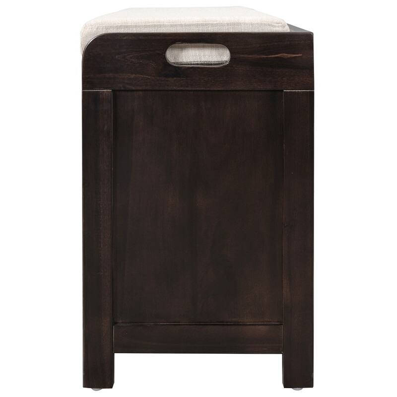 Storage Bench Entryway Bench with Removable Basket and 2 Drawers, with Removable Cushion for Living Room