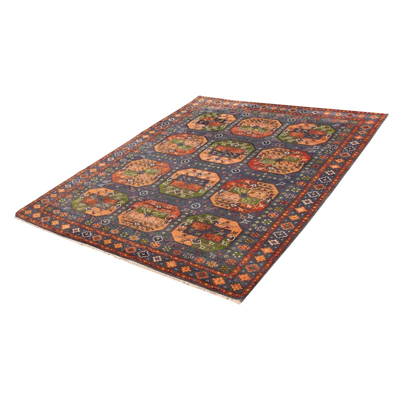 ECARPETGALLERY Hand-knotted Jules Serapi Slate Blue Wool Rug - 8'1 x 9'10