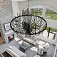 preview thumbnail 23 of 29, Modern Farmhouse Candle Chandelier Black Large Wagon Wheel Chandeliers