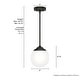preview thumbnail 5 of 13, Hunter Hepburn 1 Light Pendant - Kitchen Island, Bedroom, Foyer - Globe, Mid-Century Modern, Art-Deco