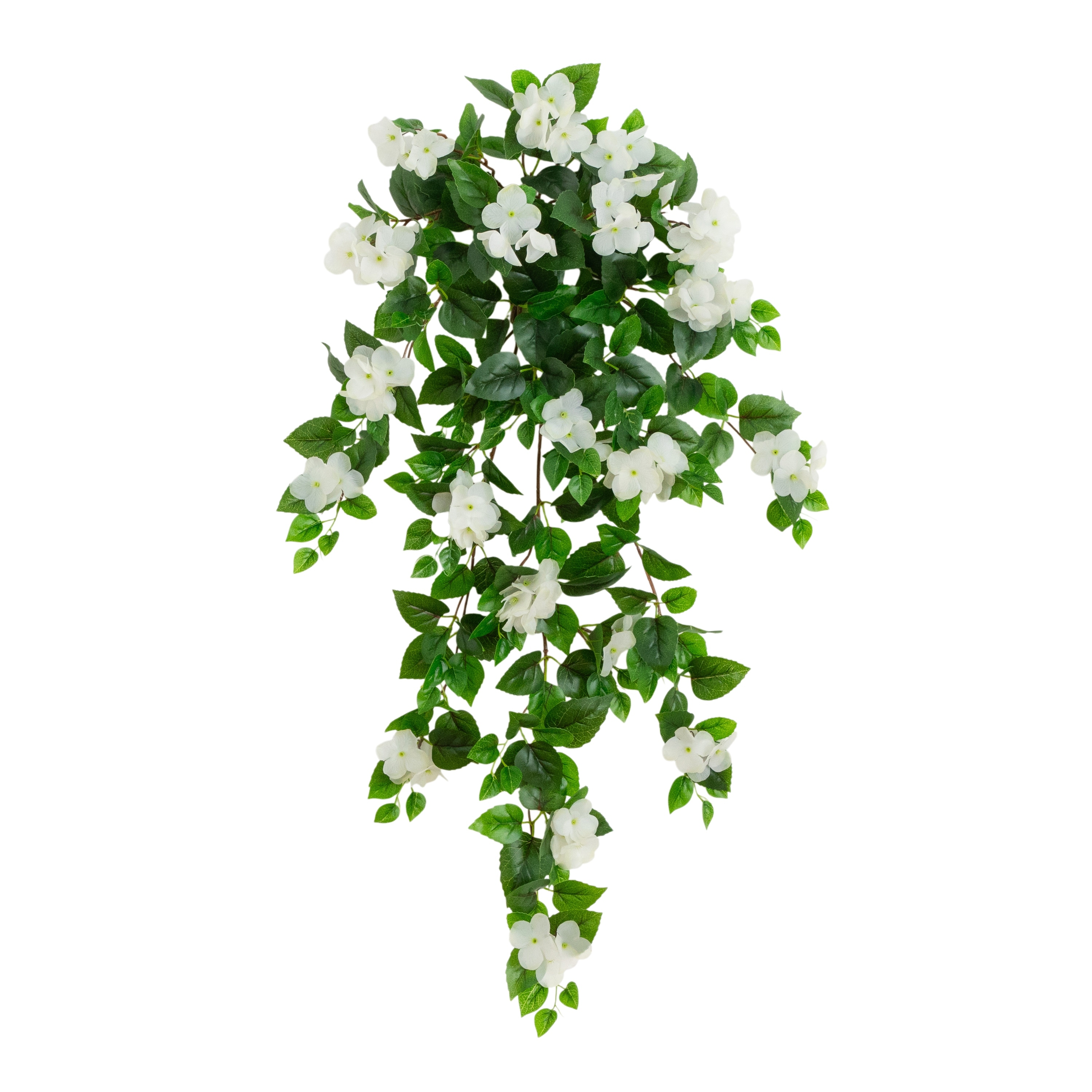 41-in UV Resistant Artificial Hydrangea Hanging Plant - Set of 2