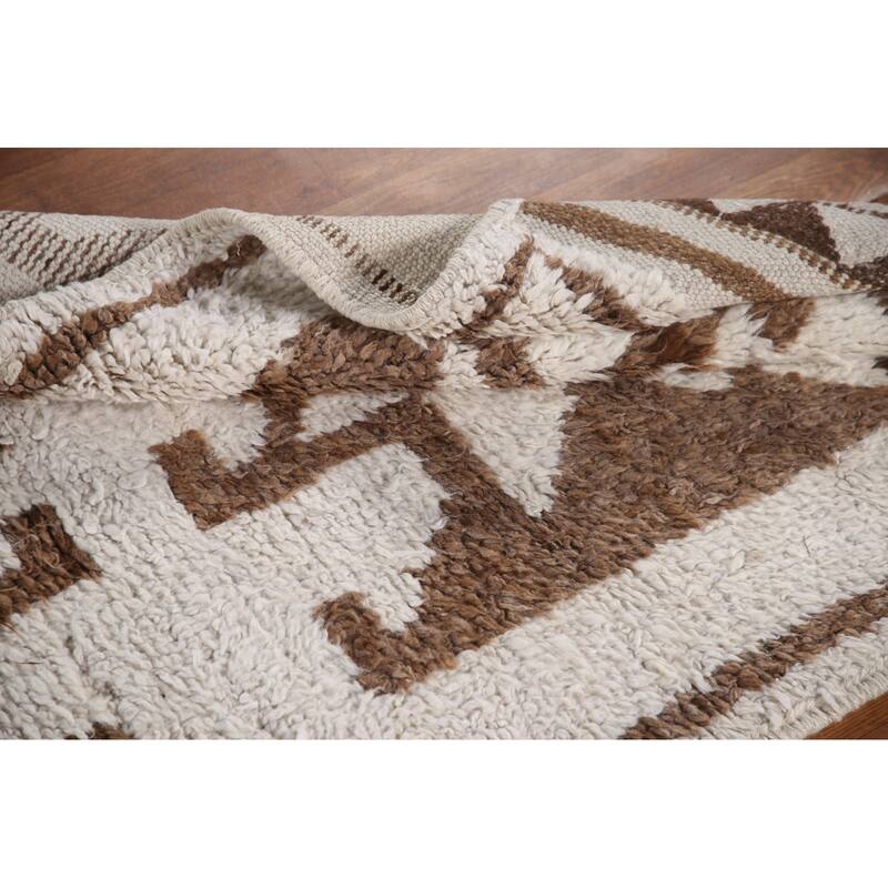 Plush Tribal Turkish Anatolian Runner Rug Hand-knotted Wool Carpet - 3'2"x 11'4"