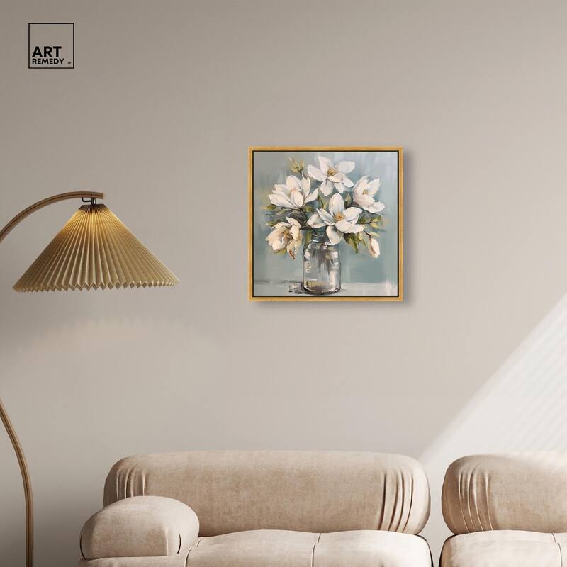Prismatic Floral and Jar Canvas by Art Remedy