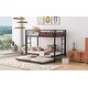 preview thumbnail 20 of 22, Twin over Twin Metal Bunk Bed with Trundle and Two Ladders, Easy Assembly