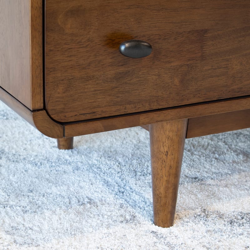 Nico Mid Century Modern 6-Drawer Double-Dresser Solid Wood