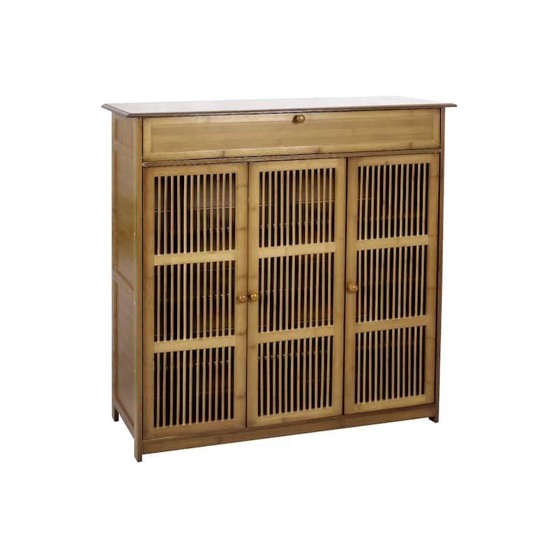 Shoe Cabinet with 3 Doors and Shelves Storage Organizer Entryway - 37"x13"x39"