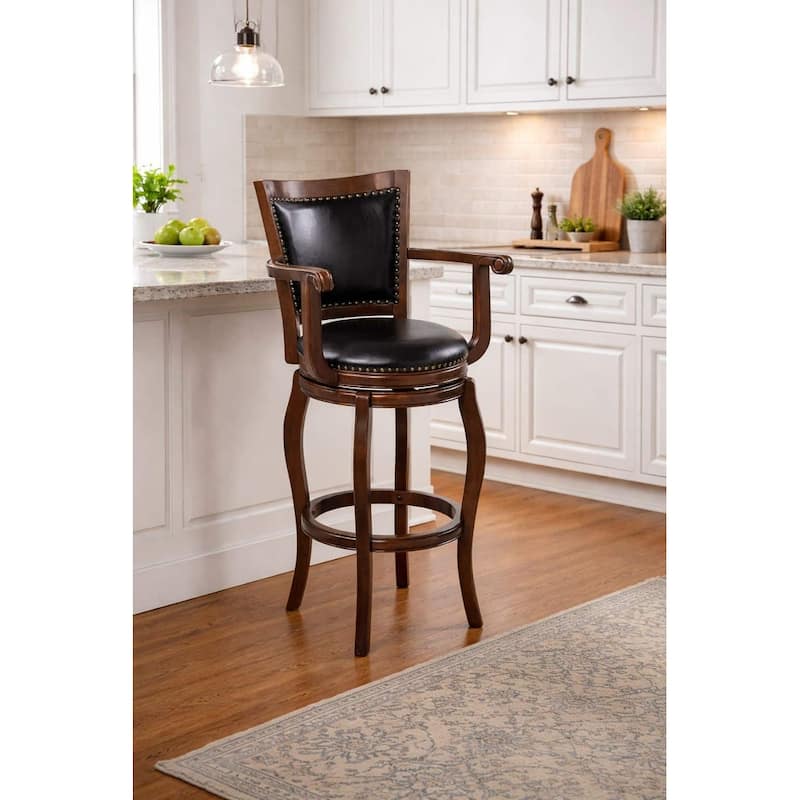 Boraam Jones Wood Swivel Bar Stool - Cappuccino - Extra Tall