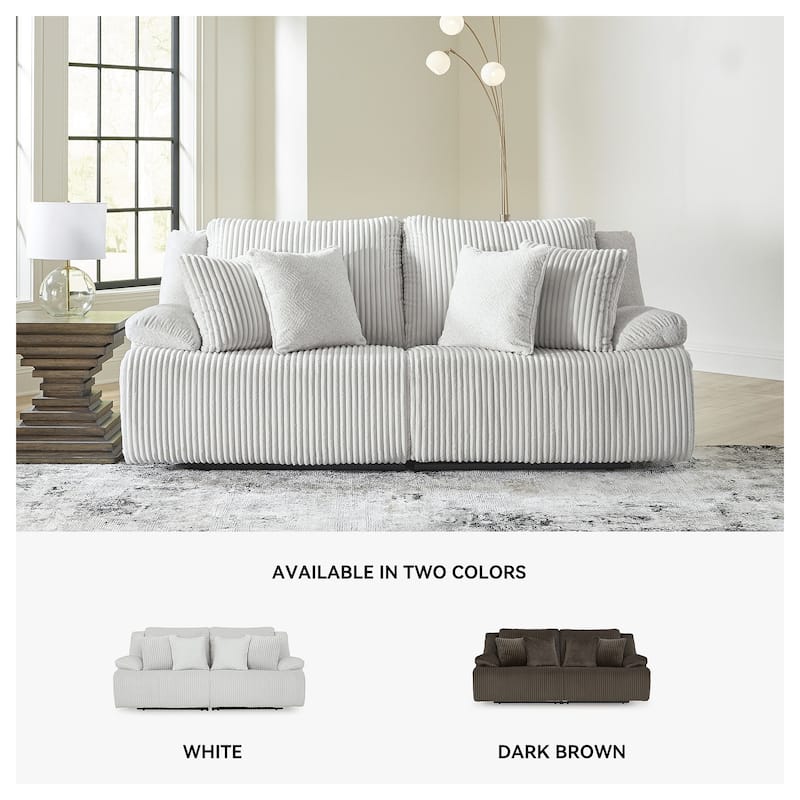 Signature Design by Ashley Top Tier 2-Piece Reclining Sectional Loveseat - 92"W x 40"D x 41"H