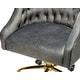 preview thumbnail 42 of 115, Lydia Swivel Height Adjustable Task Chair with Gold Base