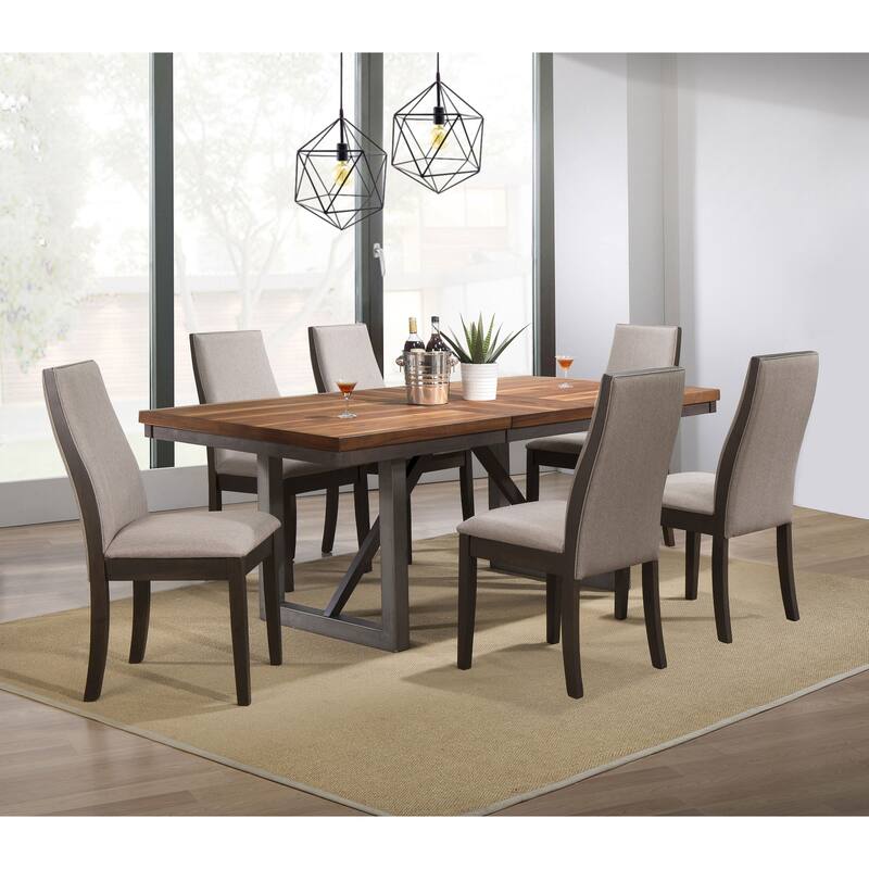 2pc Set Transitional Dining Chair Wood Frame Ergonomically Shaped Chair Back Upholstered