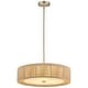 preview thumbnail 49 of 71, 3-Light 20"W Drum Fabric Semi Flush Mount Pendant Chandelier
