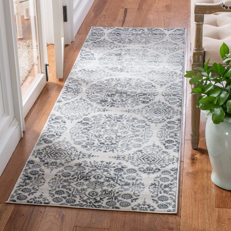 Martha Stewart by SAFAVIEH Ishilde Vintage Rug - 2'2" x 7' Runner - Charcoal/Ivory
