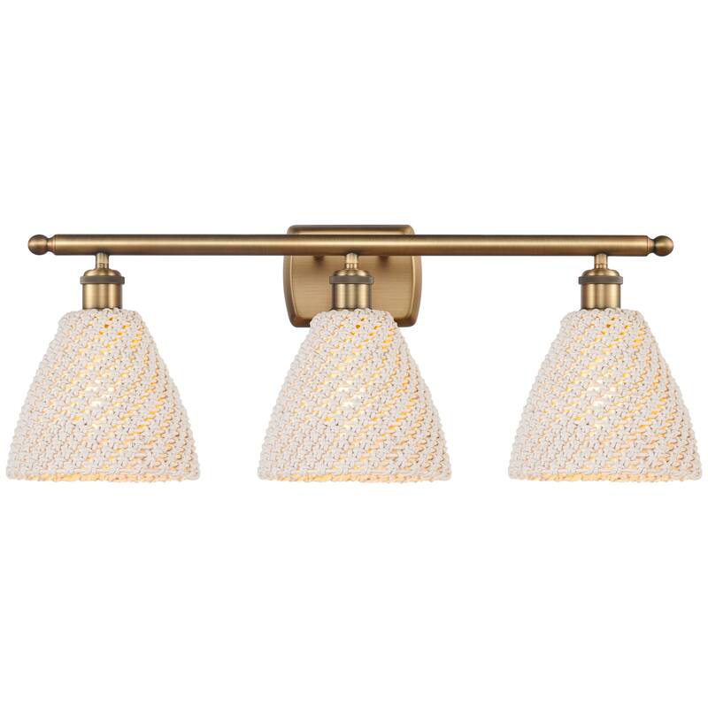 Innovations Lighting Endless Possibilities Ballston - Bristol Natural - 3 Light 28" Bath Vanity Light - Brushed Brass