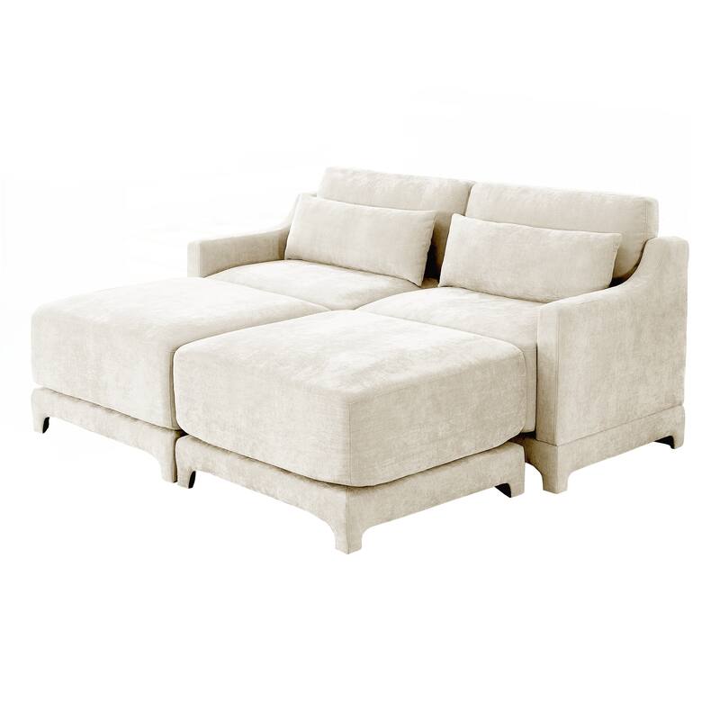 Chenille fabric Two seater sofa