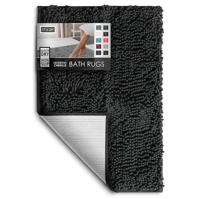 Empyrean Non-Slip Super Plush Chenille Bathroom Rugs