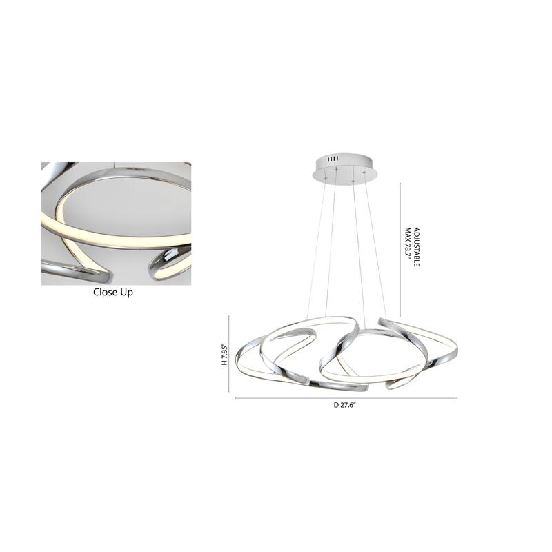 Chrome Aluminum LED Lighting With White Acrylic Diffuser