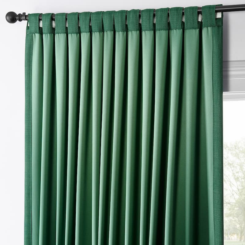 Exclusive Fabrics Faux Linen Extra Wide Room Darkening Curtains (1 Panel)