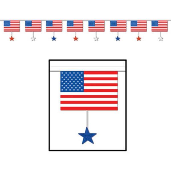 Shop Pack Of 12 Patriotic Red White And Blue American Flag And