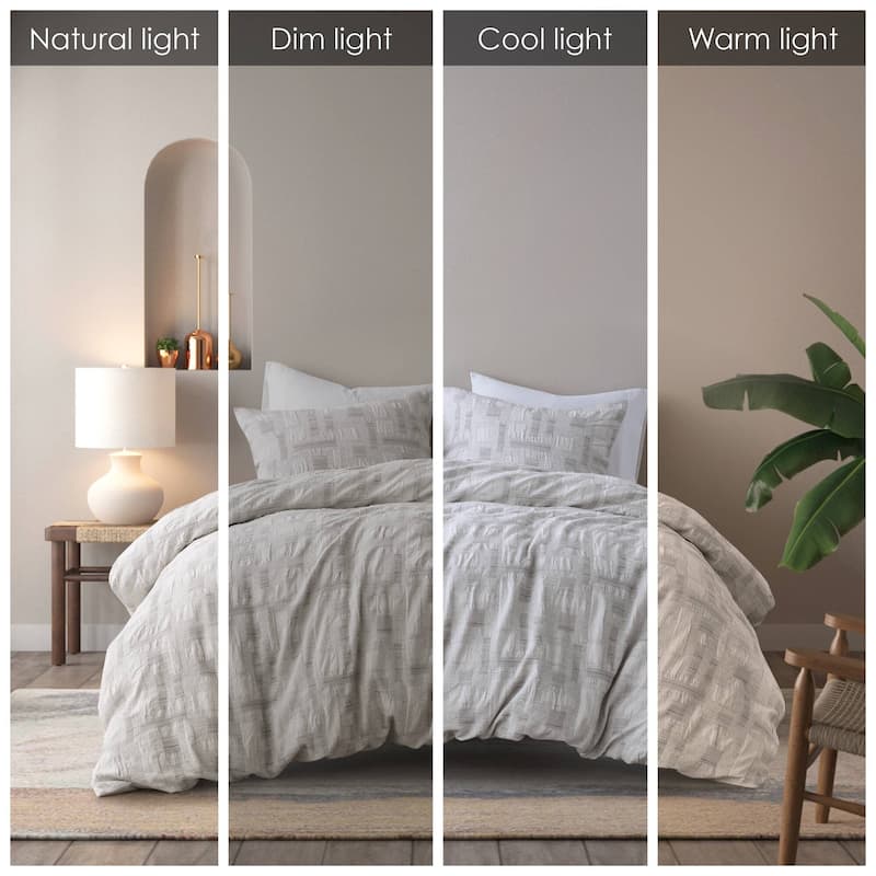INK+IVY Cairo 3 Piece Cotton Jacquard Duvet Set