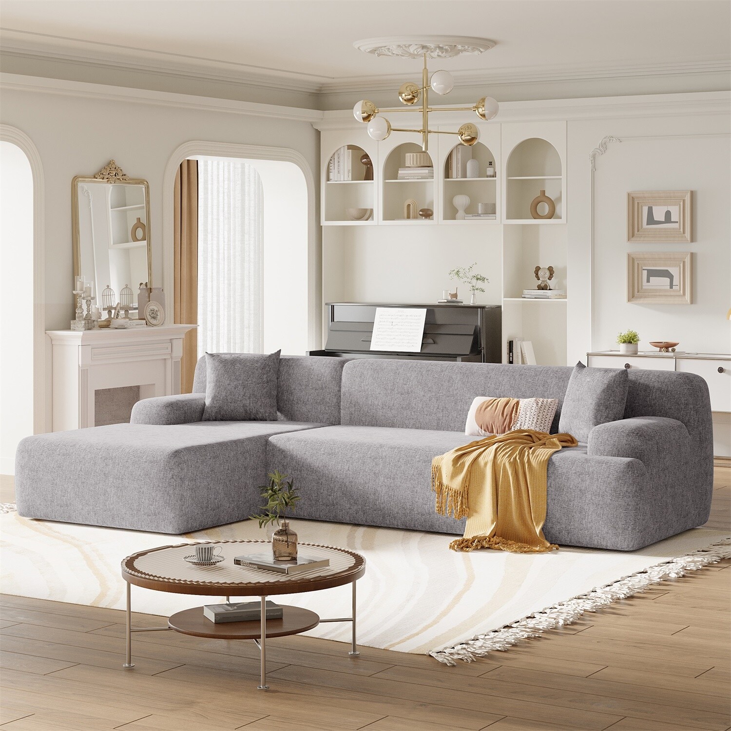 Couch discount with lounger