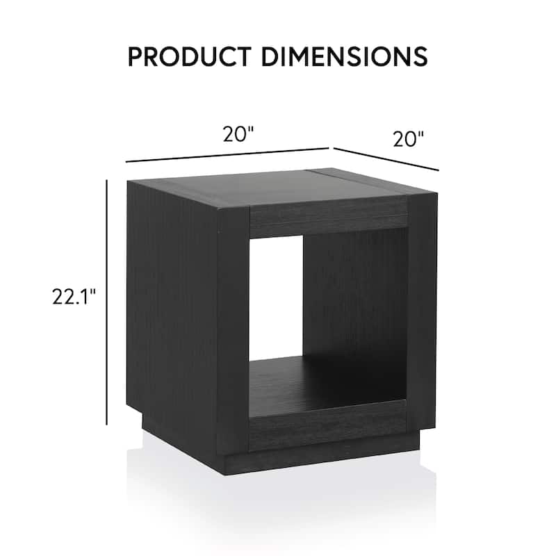 Furniture of America Gryel Modern 20-inch 1-Shelf Square End Table