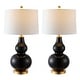 preview thumbnail 11 of 16, SAFAVIEH Lighting Karlen Gourd Table Lamp (Set of 2) - 15x15x28.5