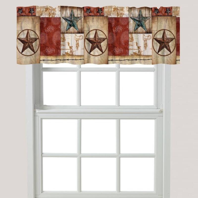Laural Home Rodeo Patch Window Valance - 60" x 18"