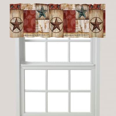 Laural Home Rodeo Patch Window Valance - 60" x 18"