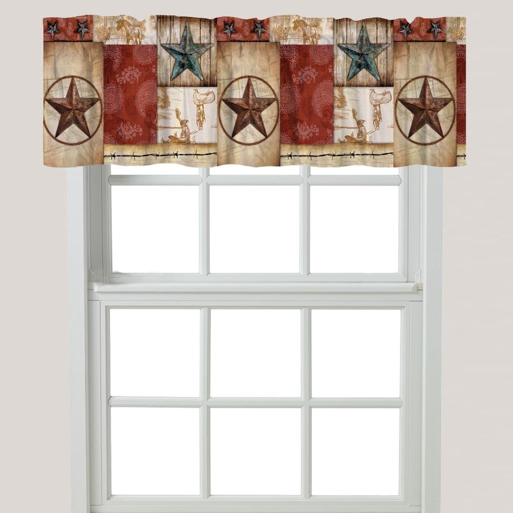 Laural Home Rodeo Patch Window Valance - 60" x 18"