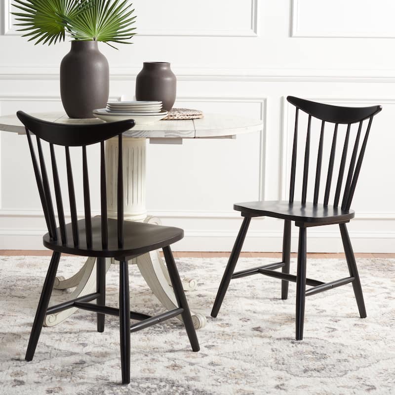 SAFAVIEH Marjory Farmhouse Spindle Dining Chair (Set of 2) - 21 In. W x 19 In. D x 34 In. H - 21Wx19Dx34H