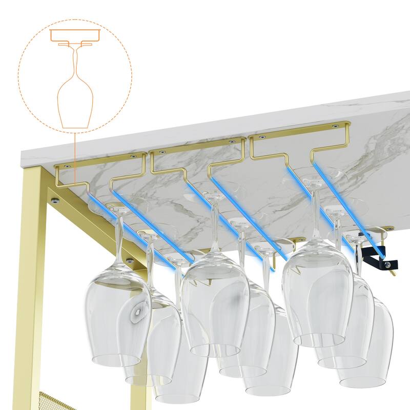 Wine Bar Cabinet with Storage,Small Liquor Cabinet,Bar Cabinet with Glass Holder