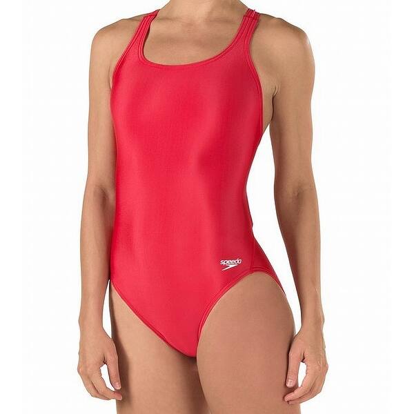 Shop Speedo Red Girl S Size 6 One Piece Open Back Racerback