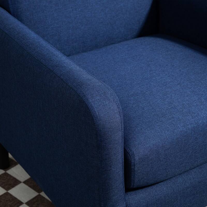 Minimalist Elegant Style Armchair with Solid Wood Frame Construction and New Soft Sponge
