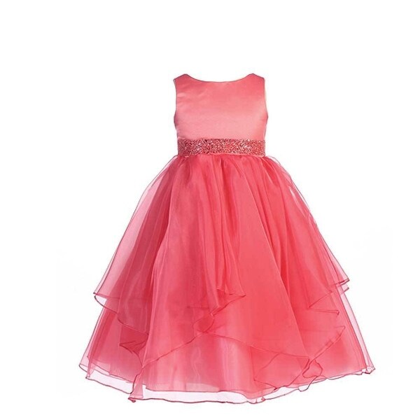 coral little girl dresses