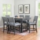 preview thumbnail 1 of 11, Wilson Grey Wooden 7-Piece Counter Height Dining Set