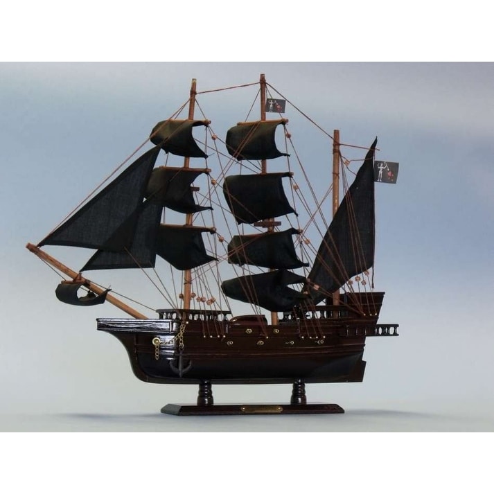 Wooden Captain Hook's Jolly Roger from Peter Pan White Sails Limited Model  Pirate Ship 26